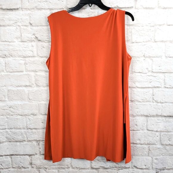 Red Stretch Knit Dress Top tunic - Picture 3 of 3